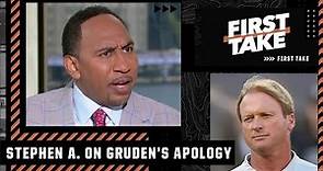 Stephen A.'s thoughts on Jon Gruden's apology for his emails | First Take