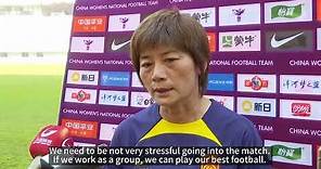 China coach Shui Qingxia on Steel Roses‘ first 2023 FIFA WWC Group D match against Denmark