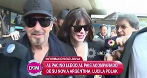 Al Pacino llegó a la Argentina acompañado de su novia Lucila Polak