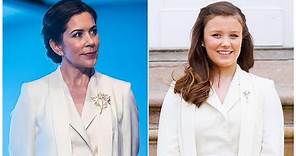 PRINCESS ISABELLA OF DENMARK BORROWS MOM PRINCESS MARY'S ALL-WHITE POWER SUIT FOR HER CONFIRMATION