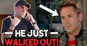Robert Downey Jr. WALKS OUT OF INTERVIEW In Anger! Body Language Analyst Reacts!
