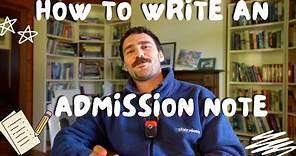 how to write an admission note (complete tutorial for doctors) + FREE notion template to download