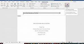 How to Format a Paper - APA 7th Ed. - Running Head and Title Page for College.