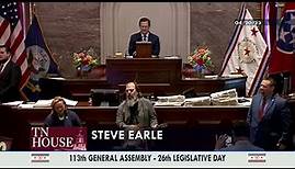 Steve Earle performs Copperhead Road on the Tennessee House floor