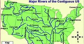 River Map of USA, United States River Map