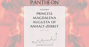 Princess Magdalena Augusta of Anhalt-Zerbst Biography - Duchess consort of Saxe-Gotha-Altenburg