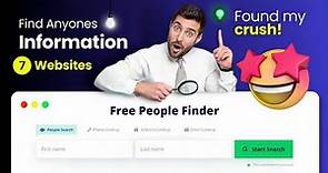 Websites to Find Anyone's Information | free people search.