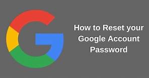 How to Reset your Google Account Password