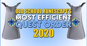 OSRS's Most EFFICIENT Quest Order