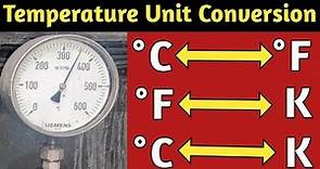 Temperature Unit Conversion | Celsius | Fahrenheit | Kelvin | How can convert Unit of Temperature? |