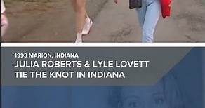 Julia Roberts and Lyle Lovett get married in Marion Indiana. 1983. #wrtv #throwbackthursday