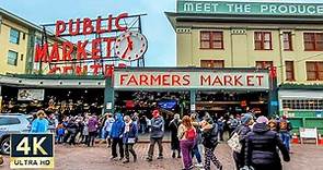Pike Place Market 🇺🇸 Seattle Washington 4K Walking Tour
