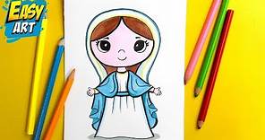 Dibujos KAWAII - Como Dibujar LA VIRGEN MARIA KAWAII │How to draw the Virgin Maria ► Easy Art
