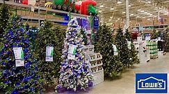 LOWE'S CHRISTMAS TREES CHRISTMAS DECORATIONS ORNAMENTS SHOP WITH ME SHOPPING STORE WALK TRHOUGH