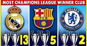 Top 13 Clubs With Most UEFA Champions League Trophy • Most UEFA Champions League Winner Clubs.