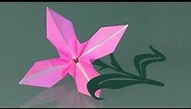 Origami Blume. Origami Papierfaltkunst lerner