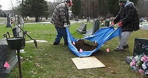 Cemetery Cremation Burial -- digging the hole