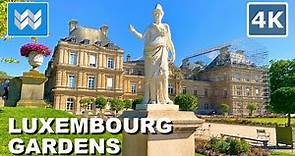[4K] Luxembourg Gardens in Paris, France 🇫🇷 2022 Walking Tour Vlog & Vacation Travel Guide 🎧