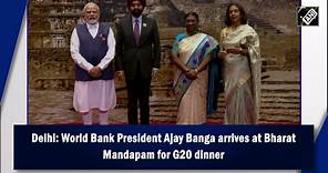 Delhi: World Bank President Ajay Banga arrives at Bharat Mandapam for G20 dinner