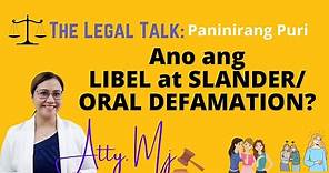 Ano ang libel at slander/oral defamation? Part 2- Paninirang Puri | with Examples