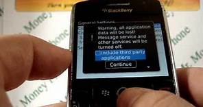 HARD RESET your Blackberry 8900 (RESTORE to FACTORY condition)