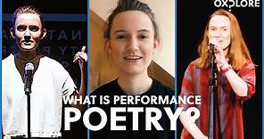 What is performance poetry?
