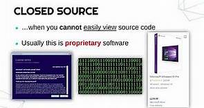 Open and Closed Source Software