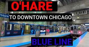 Riding the Chicago Train - From O'Hare to Downtown Chicago ( Blue Line)