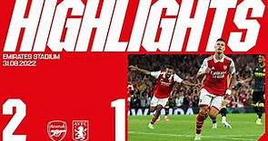 HIGHLIGHTS | Arsenal vs Aston Villa (2-1) | Gabriel Jesus and Martinelli make it five wins!