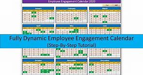 How to Make Fully Dynamic Employee Engagement Calendar for 2020 in Excel