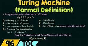 Turing Machine (Formal Definition)