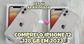 COMPREI O MEU IPHONE 12 Branco 128 Gb em 2023 Tour Pelo iPhone 12 📱💗