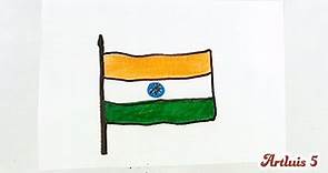 Cómo dibujar la bandera nacional de la india