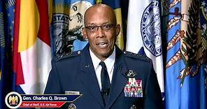 Chief of Staff of the Air Force Gen. Charles Q. Brown Jr. speaks at the NGAUS Conference 2020