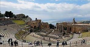 Taormina, Sicily, Italy, Teatro Antico di Taormina (Ancient Greek Theatre with Coastal Views)