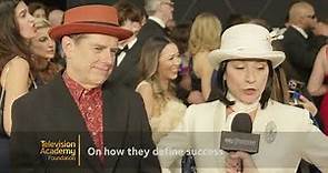 Daniel Palladino and Amy Sherman-Palladino ("The Marvelous Mrs. Maisel") at the 75th Primetime Emmys
