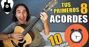Como tocar guitarra fácil! Aprende 8 acordes básicos en 10 minutos!