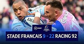 Stade Francais vs Racing 92 (9-22) | Feisty Clash Between Parisian Rivals | Champions Cup Highlights