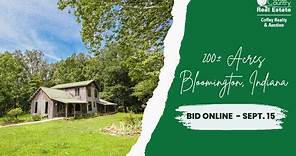 Bloomington Indiana Country Home and 200 Acres for Sale