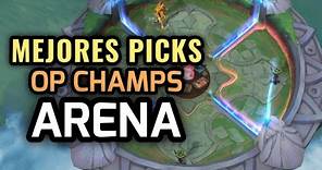 MEJORES PICKS Y OP CHAMPS - NUEVO MODO ARENA! Tier list de Campeones OP y Guia 2v2v2v2