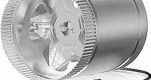 Hon&Guan 4 Inch Inline Duct Fan, HVAC Exhaust Fan for Bathrooms, Kitchens, Greenhouse, Basement, 100 CFM, Low Noise