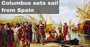 3rd August 1492: Christopher Columbus sets sail from Palos in Spain on his voyage to the Americas