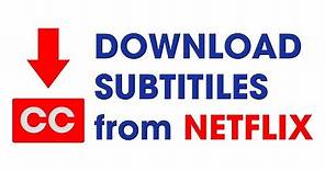 How to download subtitles/captions from Netflix with 3 steps