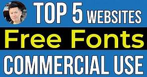 TOP 5 - Free Fonts For Commerical Use Websites For Print on Demand