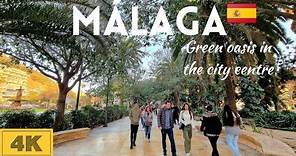 🇪🇦[4K] Málaga Park Walking Tour | Paseo del Parque and Renaissance Fountains