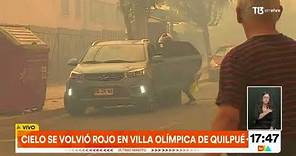 Incendio en Quilpué: Pavesas cruzan la ruta Troncal Sur