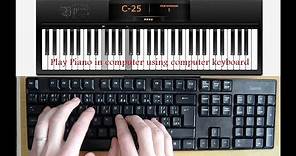 Play Piano in computer using computer keyboard