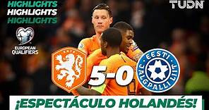 Highlights | Holanda 5 - 0 Estonia | UEFA EURO Qualifiers - G-C -J10 | TUDN