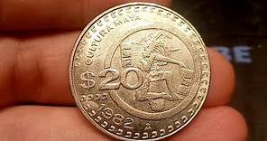 MEXICO 1982 20 PESOS Coin VALUE - Estados Unidos Mexicanos $20 1982 20 Pesos Coin