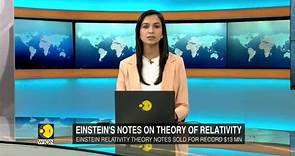 Albert Einstein relativity theory notes sold for a record 13 million